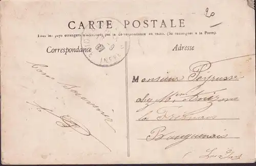 CPA Challans, Vue générale de la route de Beauvoir, gelaufen 1907