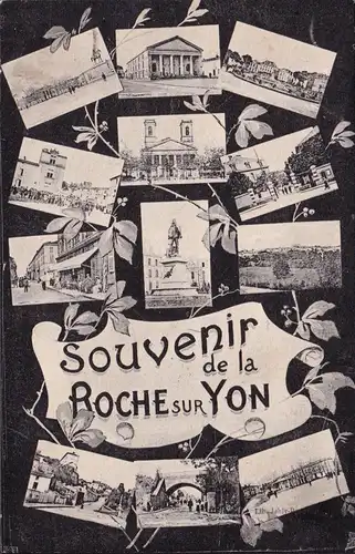 CPA Souvenir de la Roche sur Yon, gelaufen 1921