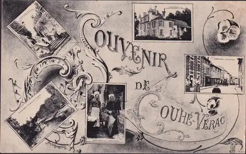 CPA Souvenir de Couhé Verac, gelaufen 1923