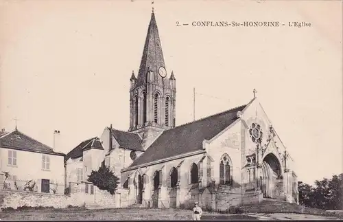 CPA Conflans Sainte Honorine, L'Eglise, ungelaufen