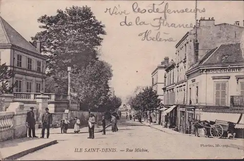 CPA L’Île Saint Denis, Rue Méchin, ungelaufen