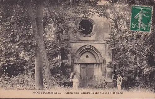 CPA Montfermeil, Ancienne Chapelle des Maison Rouge, gelaufen 1928