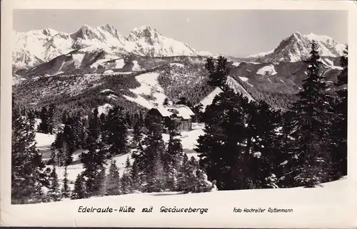 AK Hohentauern, Edelraute Hütte mit Gesäuseberge, gelaufen 1961