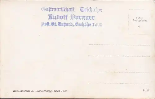 AK Hochlantsch Teichalpe, Gastwirtschaft Teichalpe, Rudolf Doraurer, ungelaufen