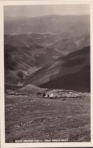 AK Graf Meran Haus, Hohe Veitsch, gelaufen 1950