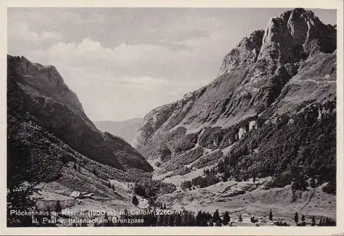 AK Mauthen, Plöckenhaus mit Käserei, Grenzpass, ungelaufen-gestempelt 1932