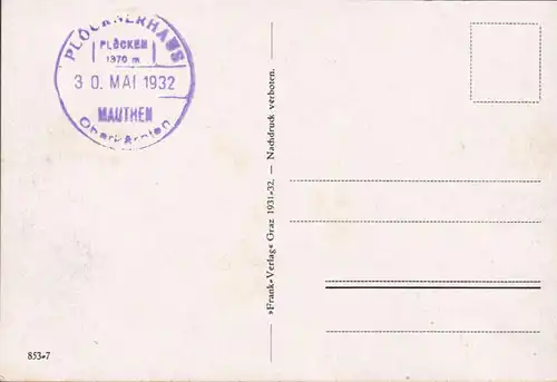 AK péages, maison de pique-nique avec fromagerie, passeport frontière, non-marqué 1932