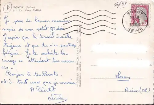 CP Bondy, La Noue Caillet, couru en 1965