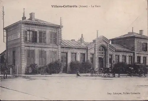CPA Villers Cotterêts, La Gare, Chemin de Fer, non roulé