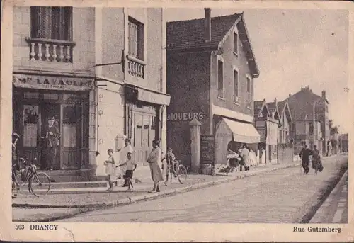 CPA Drancy, Rue Gutemberg, Épicerie, Lavault Telephone, non rouvert