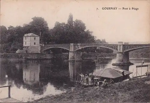 CPA Gournay sur Marne, Pont à Péage, ungelaufen