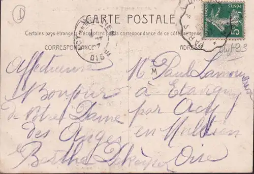 CPA Clichy sous Bois, La Nouvelle Mairie, gelaufen 1907