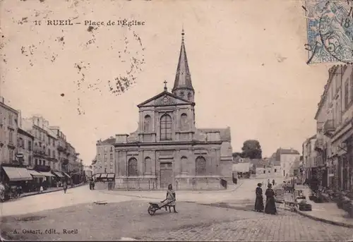 CPA Rueil, Pace de L Église, couru