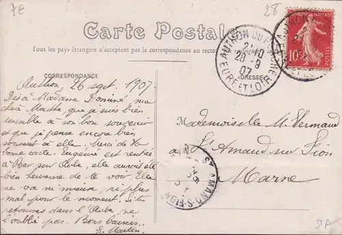CPA Authon du Perche, Chapelle et Fontaine Saint Lubin, gelaufen 1907