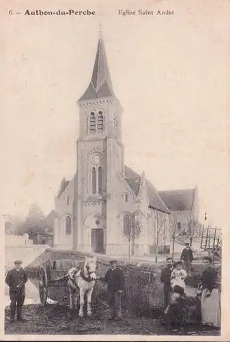 CPA Authon du Perche, Eglise Saint André, couru en 1905