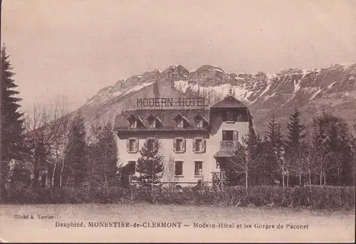 CPA Monestier de Clermont, Modern Hotel at les Gorges de Paconet, unglaufen