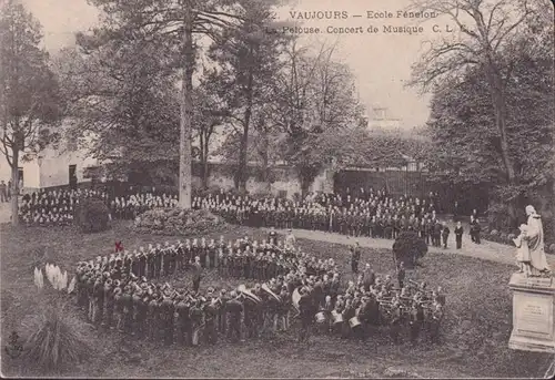 CPA Vaujours, École Fénélon, Pelouse, Concert de Musique, gelaufen 1904