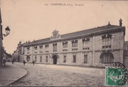 CPA Chartres, La Lycée, gelaufen 1913