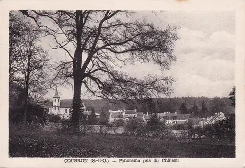 CPA Coubron, Panorama pris du Château, gelaufen