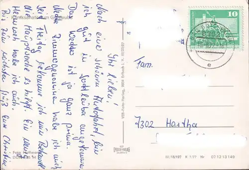 AK Bad Gottleuba, Kliniksanatorium, Stationen, Kinderfachstation, gelaufen 1977