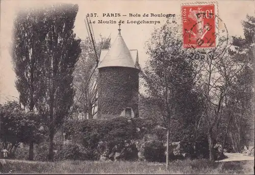 CPA Paris, Le Moulin de Longchamps, 1910