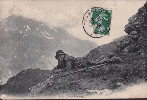 CPA Chamonix Mont Blanc, Jeune Savoyard, couru en 1909