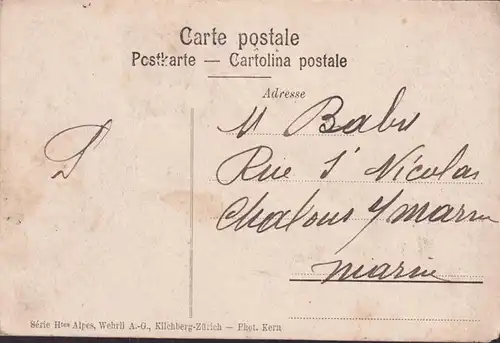 CPA Chamonix Mont Blanc, Jeune Savoyard, gelaufen 1909