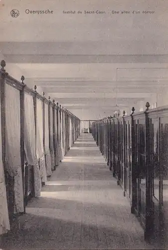 CPA Overyssche, Institut du Sacré Coeur, Une allée d un dortoir, gelaufen 1911
