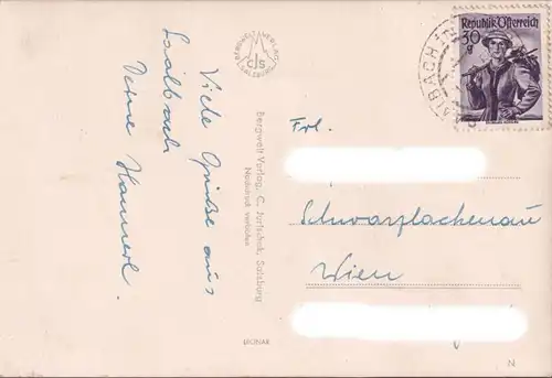 AK Simonshaus, Gamshag, Tristlkogel, Staffkogel, gelaufen 1954