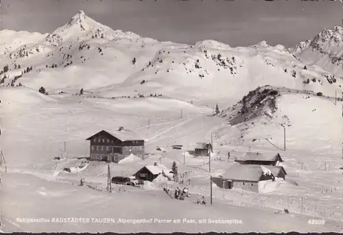 AK Radstadt Tauern, Hotel alpin Perner, Seekarspitze, couru 1956