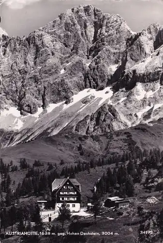 AK Ramsau, Austriahütte gegen Hohen Dachstein, gelaufen 1956