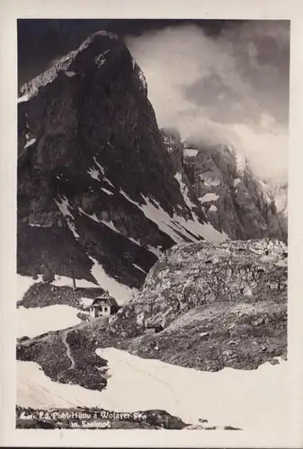 AK Kärnten, Eduard Pichl Hütte am Wolayer See, gelaufen 1928