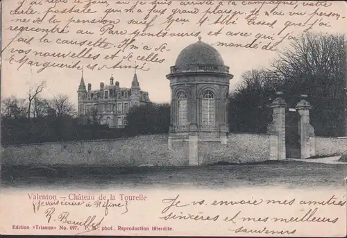 CPA Valenton, Château de la Tourelle, couru en 1902