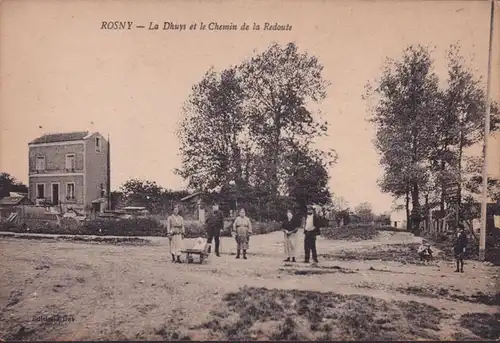 CPA Rosny, La Dhuys et le Chemin de la Redoute, non roulé