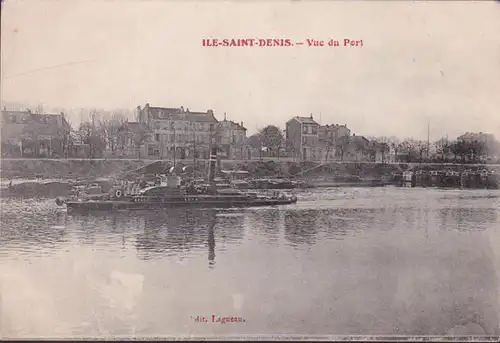 CPA Île Saint Denis, Vue du Port, Navire ARAGO, ungelaufen