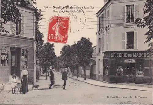 CPA Neuilly Plaisance, Rue Boureau Guérinière, gelaufen