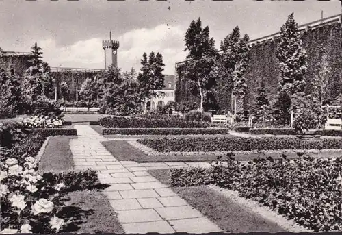 AK Bad Salzuflen, Dans le jardin de Rosengarten, couru en 1957