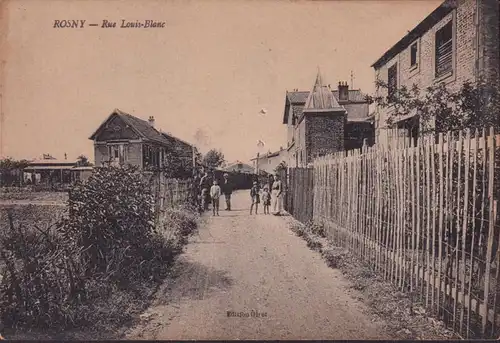 CPA Rosny, rue Louis Blanc, incurvée