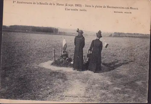 CPA Neufmontiers, Dans la plaque de Neufmontier, Une bombe isolée, non couru