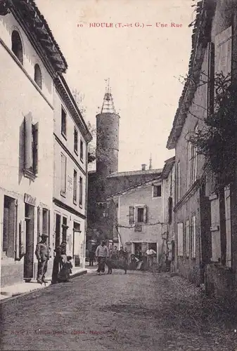 CPA Bioule, Une Rue de l'Aveyron, Tabac, Café, non-fumeur