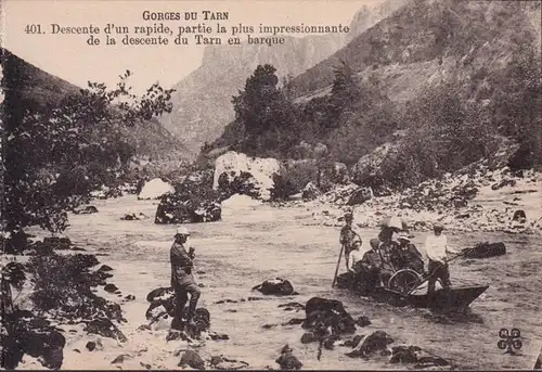 CPA Gorges du Tarn, Descente d un rapide, partie la plus impressionate de la descente, ungelaufen