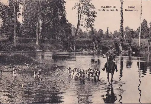 CPA Saint-Gaultier, Meute au Gué de Barreneuve, ungelaufen