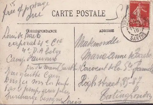 CPA Le Camp d Auvours, Une Cuisine, Feldpost, gelaufen 1915