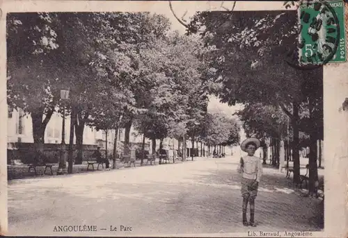 CPA Angoulême, Le Parc, gelaufen