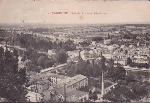 CPA Angoulême, Vue du Faubourg Saint Cybard, courue en 1905