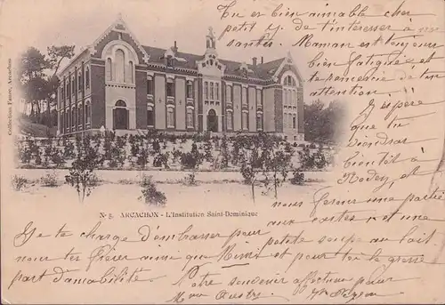 CPA Arcachon, Institution Saint Dominique, courue en 1906