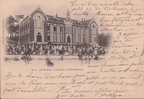 CPA Arcachon, Institution Saint Dominique, gelaufen 1906