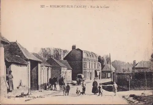 CPA Ribemont sur Ancre, Rue de la Gare, ungelaufen