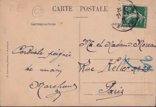 CPA Louis Coulon, Mouleur aux Usines St. Jacques, a Montlucon, gelaufen