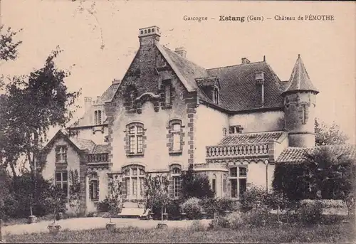 CPA Estang, Chateau de Pemothe, gelaufen 1924